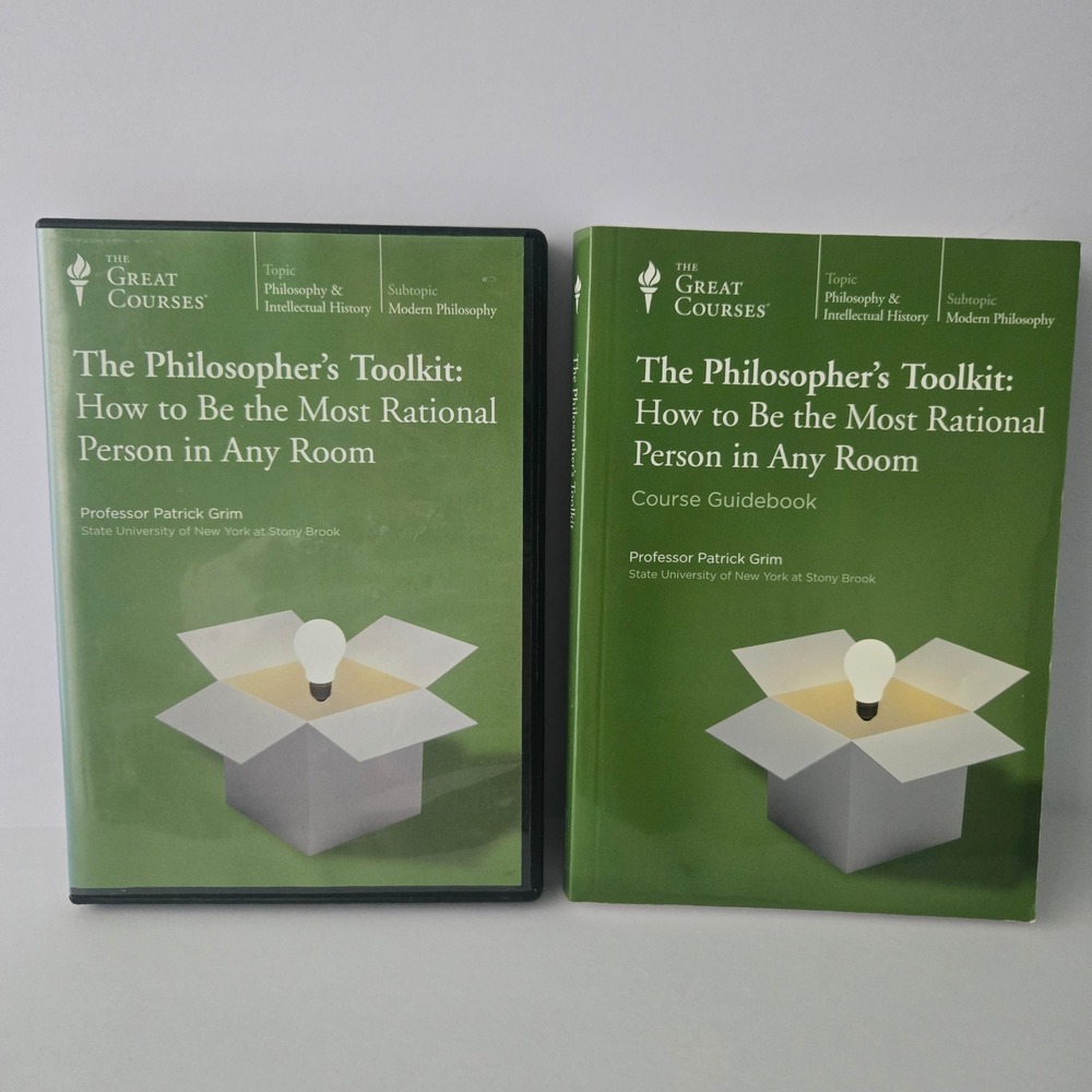 The Great Courses The Philosopher's Toolkit Patrick Grim 4 DVD & Guidebook 4253